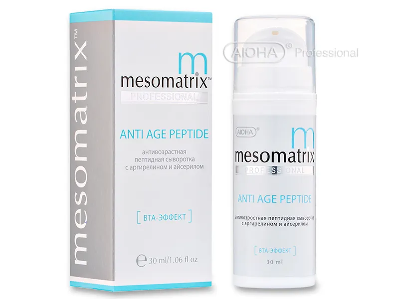 PEPTIDE ANTI AGE, сыворотка пептидная антивозрастная MESOMATRIX, 100 мл, купить косметику с пептидами в интернет-магазине в Москве, Санкт-Петербурге и регионах с доставкой