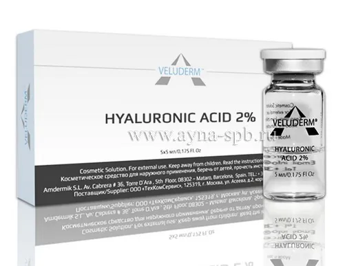 Veluderm Hyaluronic Acid 2% Cube3, 5 мл